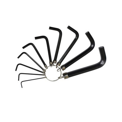 VEWERK 10PC Metric Allen Hex Key Set On Keyring 1.5 - 10mm 1626