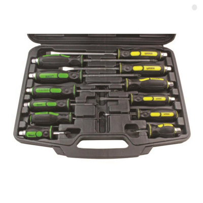 VEWERK Tools 12 Piece Screwdriver Set Pozi + Slotted 1620