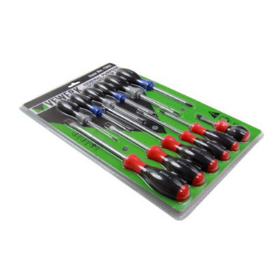 VEWERK TOOLS 12pc SOFT GRIP SCREWDRIVER SET B1582