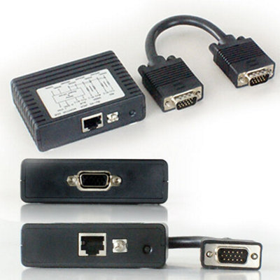 VGA Over CAT5e CAT6 Cable Extender Balun Kit 130m Ethernet Laptop Projector