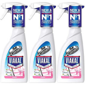 Viakal Limescale Remover Spray , With Febreze, 500ml (Pack of 3)
