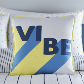 Vibe Filled Kids Striped Bedroom Cushion 100% Cotton