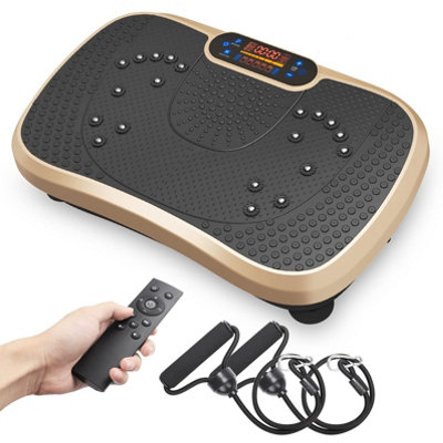 Newest FITPULSE Premium Vibration Plate Exercise Machine with Resistance Bands, Loop Ba