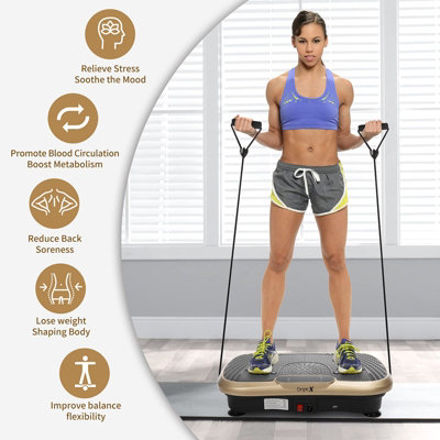 Vibration Plate Exercise Machine Whole Body Workout Fitness with