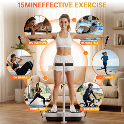 Vibration Plate Exercise Machine with Jump Rope and Bluetooth Speaker ...
