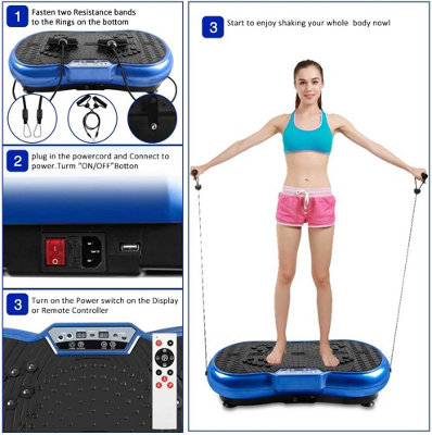 Vibration Platform with Rope Skipping, Whole Body Workout for Home ...
