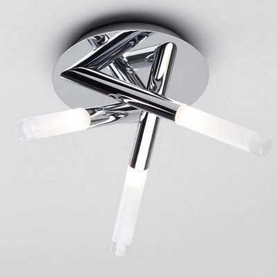 VICKI - CGC Chrome Triple Cross Tube Ceiling Light