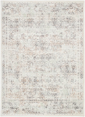 VICKY Vintage Traditional Oriental Boho Medium Grey Area Rug 160 x 215 cm