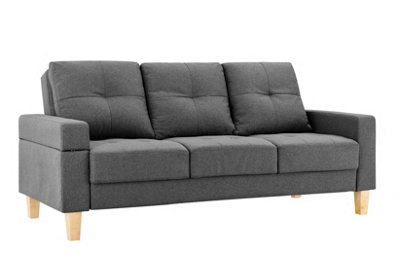 Futon with outlet removable arms