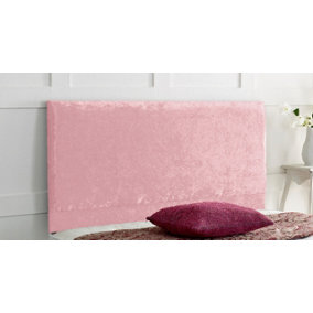 Victoria Plain Crushed Velvet 2ft6 Small Single 24" Headboard -  Pink