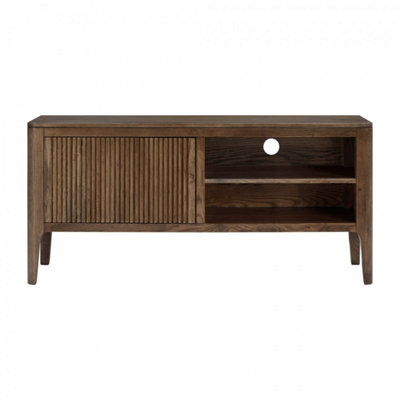 Victoria Walnut Ribbed Door TV Unit