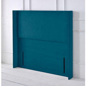 Victoria Winged Plush Velvet 5ft Kingsize 50" Floor Standing Headboard - Mallard