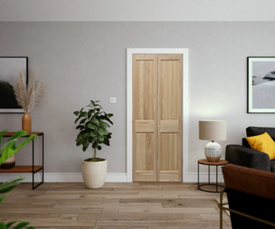 Victorian 4 Panel Clear Pine BiFold Door 1981 x 686mm