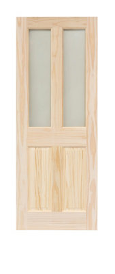 Victorian 4 Panel Clear Pine Glzd Door 1981 x 686mm