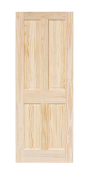 Victorian 4 Panel Clear Pine Panel Door 1981 x 762mm