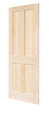 Victorian 4 Panel Clear Pine Panel Door 1981 x 762mm
