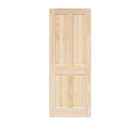Victorian 4 Panel Clear Pine Panel Door 2032 x 813mm
