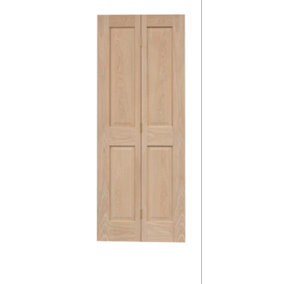 Victorian 4 Panel Oak BiFold Door 1981 x 762mm