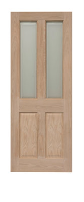 Victorian 4 Panel Oak Glzd Door 1981 x 686mm