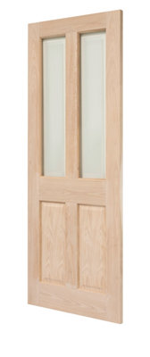 Victorian 4 Panel Oak Glzd Door 2040 x 726mm