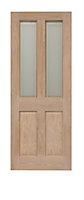 Victorian 4 Panel Oak Glzd Door 2040 x 826mm