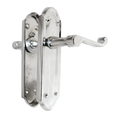 VICTORIAN ASHFORD ASHWORTH STYLE, CHROME DOOR Handles LEVER LATCH