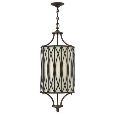 Victorian Bronze 3 Bulb Ceiling Pendant Light Fixture with E14 LED Compatibility