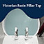 Victorian Chrome Bathroom Sink Taps, 1/4 Turn Brass Traditional Basin Pillar Taps G1/2 UK Standard Install Size 154CR