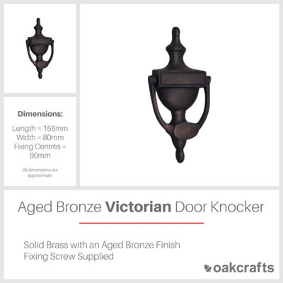 Victorian Door Knocker 150mm Aged Bronze Finish