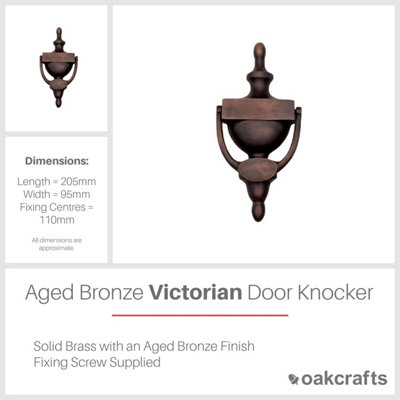 Victorian Door Knocker 200mm Aged Bronze Finish