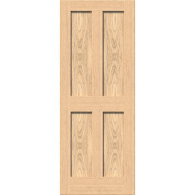 Victorian Oak Shaker 4 Panel Internal Door - 2040 x 826 x 40mm  (HxWxT)