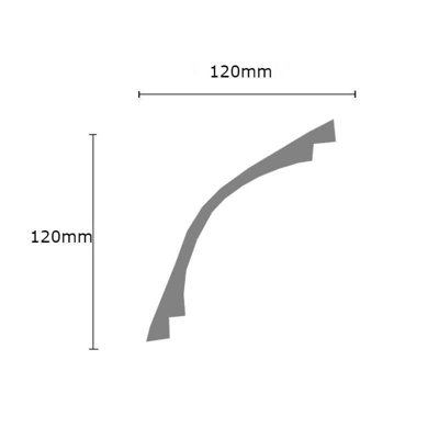 Victorian Plain Plaster Coving120mm x 120mm - 48m Pack