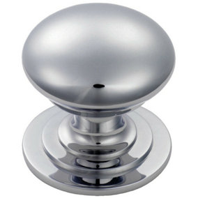 Victorian Round Cupboard Door Knob 25mm Dia Polished Chrome Cabinet Handle
