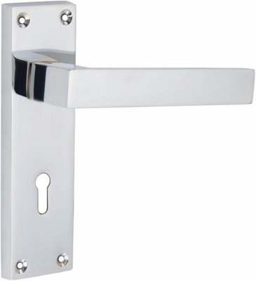 Victorian Straight Delta Handle, Polished Chrome Lever Lock Internal ...