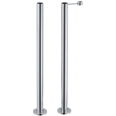 Victorian Traditional Freestanding Bath Shower Mixer Complete With Handset and Holder Chrome - 5