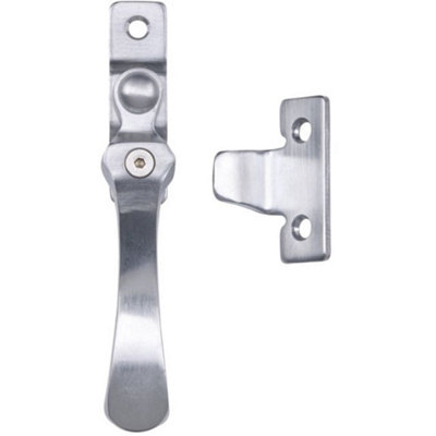 Victorian Wedge Pattern Casement Window Fastener Handle 57 x 13mm Satin Chrome