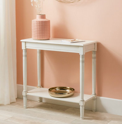 Victorian White Wood Console Table