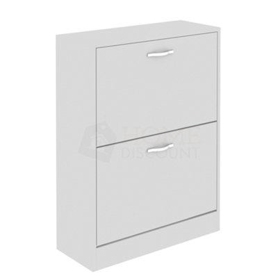 Vida Designs 2 Drawer Shoe Storage Cabinet White