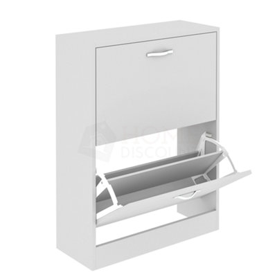 Vida Designs 2 Drawer Shoe Storage Cabinet White