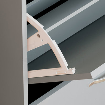 Vida Designs 3 Drawer Shoe Storage Cabinet Grey