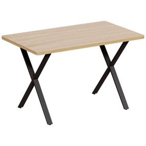 Vida Designs 4 Seater Dining Table With X Shape Legs, Oak