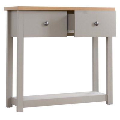 Vida Designs Arlington Grey 2 Drawer Console Table With Undershelf