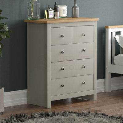 Vida Designs Arlington Grey 3+2 Drawer Chest (H)950mm (W)790mm (D)395mm