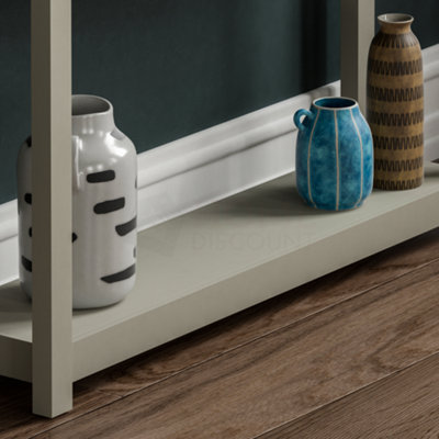 Vida Designs Arlington Grey 3 Drawer Console Table With Undershelf