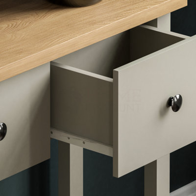 Vida Designs Arlington Grey 3 Drawer Console Table With Undershelf