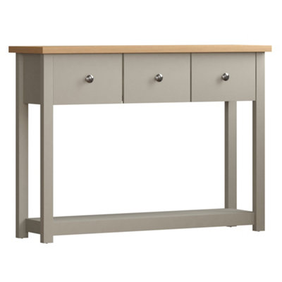 Vida Designs Arlington Grey 3 Drawer Console Table With Undershelf