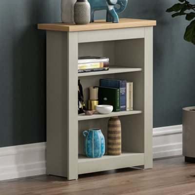 Vida Designs Arlington Grey 3 Tier Bookcase Freestanding Shelving Unit (H)750mm (W)600mm (D)240mm