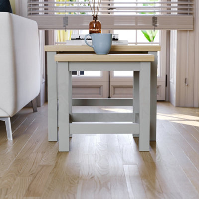 Grey nest of on sale tables homebase