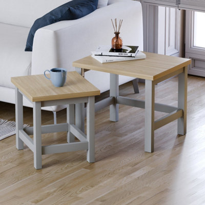 White and grey nest of tables hotsell