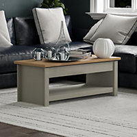 Vida Designs Arlington Grey Sliding Top With Storage and 1 Shelf Coffee Table
